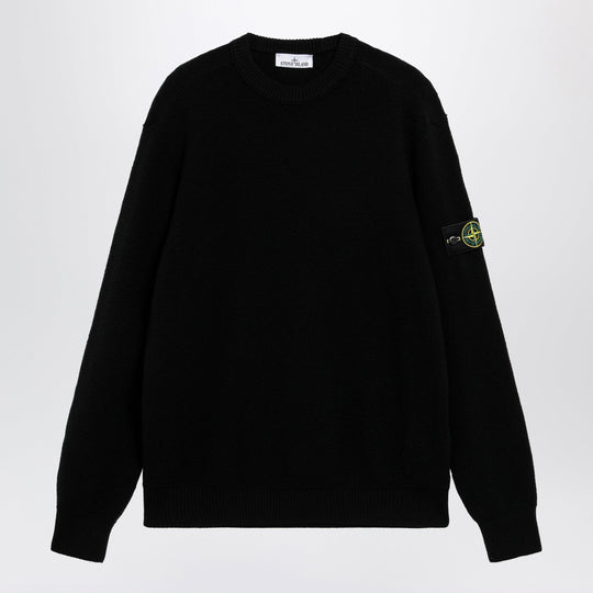 Black Wool Crewneck Sweater