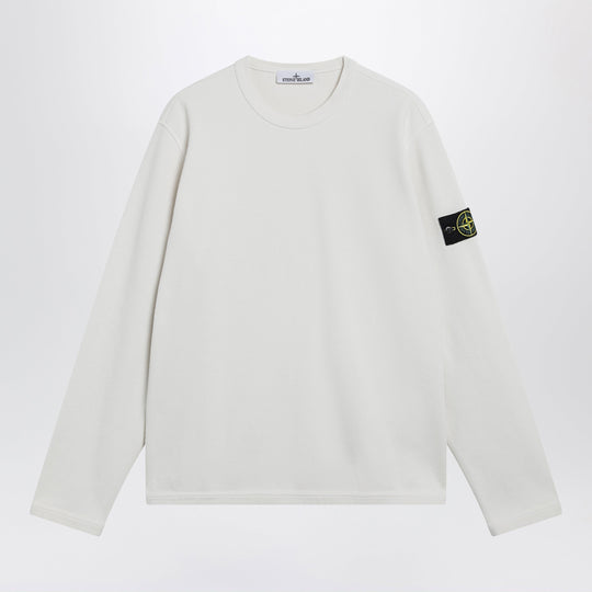 Ivory Cotton Crewneck Sweatshirt