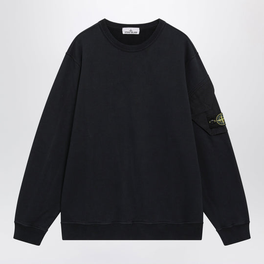 Navy Blue Cotton Crewneck Sweatshirt