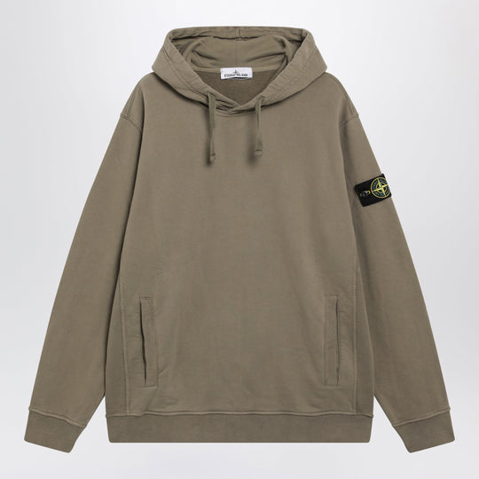 Military Green Cotton Crewneck Sweatshirt