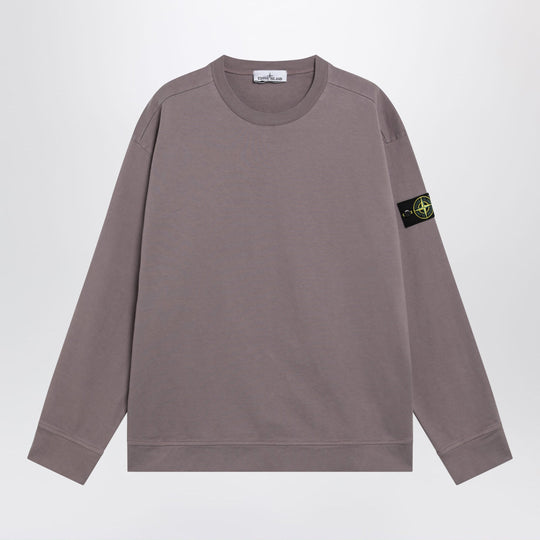 Oversized Grey-Purple Cotton Sweatshirt
