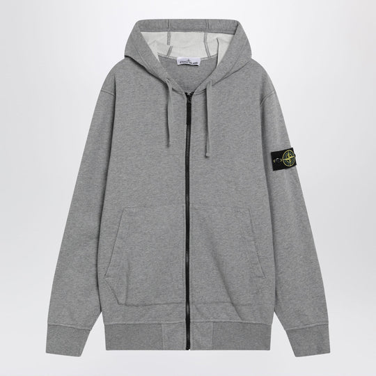 Grey Mélange Cotton Hoodie