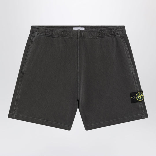 Anthracite Grey Cotton Fleece Jogger Shorts