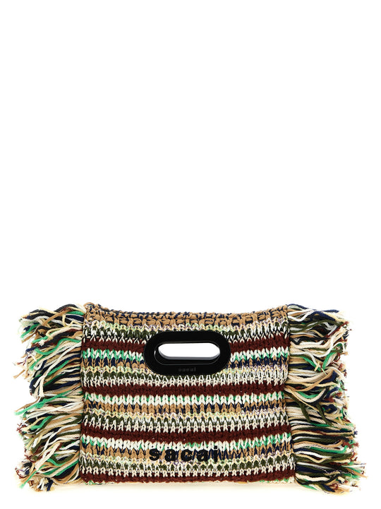 Small Fringe Shopping Bag Tote Bag Multicolor