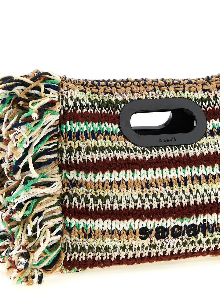 Sacai Small Fringe Shopping Bag Tote Bag - Multicolor | c4943bc15fa3ee287e5e821e59a338e2c5369e33