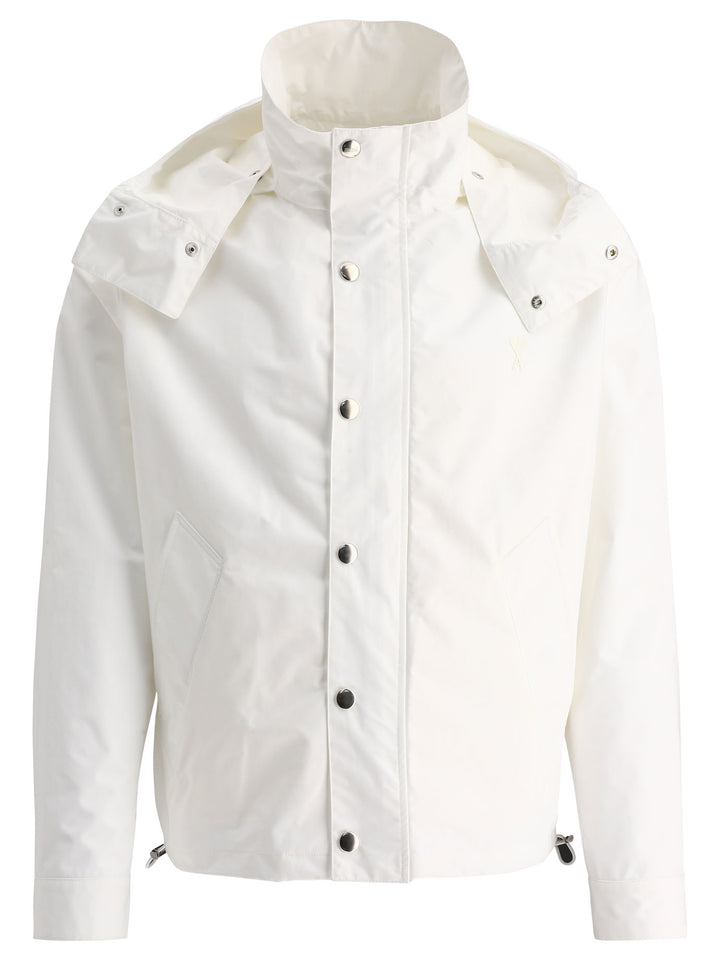 Ami Paris Ame De Coeur Jackets and Coats - White | f8ef8325583d3d84c33e7f784414833a5c130ea7