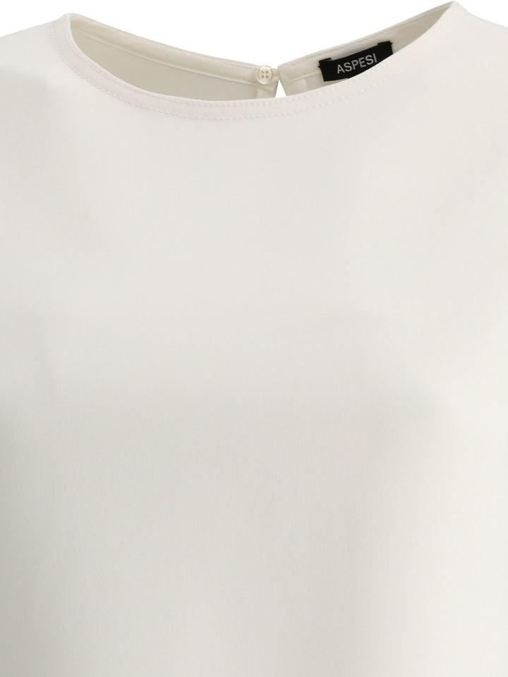 Aspesi Sleeveless Dress With Pockets Dresses - White | 3d816d993640d8430d8165c2a9109c21ccdb507f