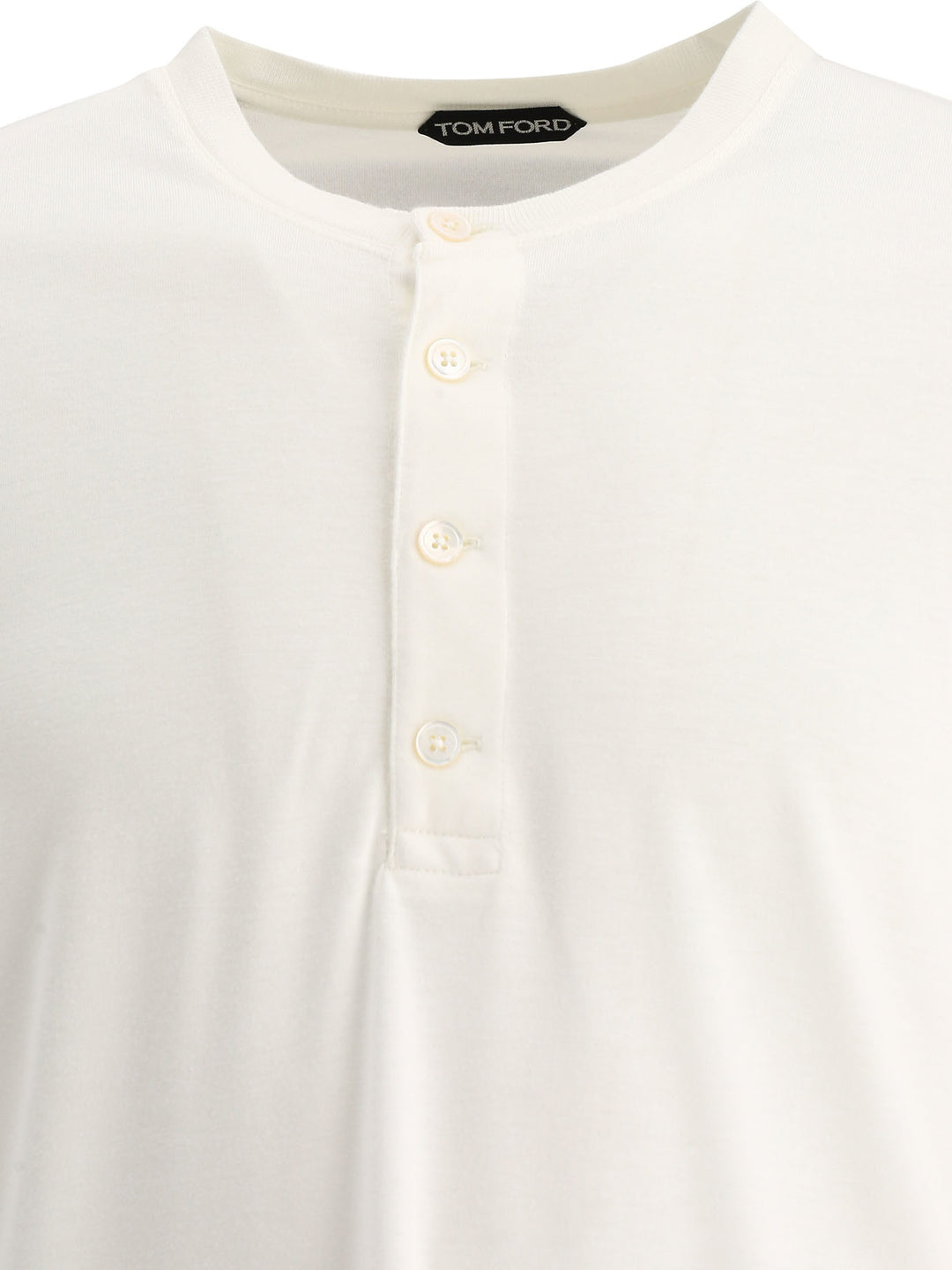 Tom Ford Henley T-shirts - White | 007b61c257929eb77aa2e454c75633d857ade048