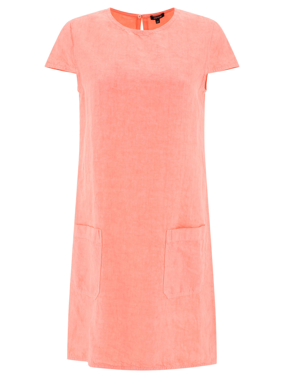 Aspesi Linen Dress With Pockets Dresses - Pink | 4ad3bc73a427d173663b6a0d9ba7fd6b1dd7913c