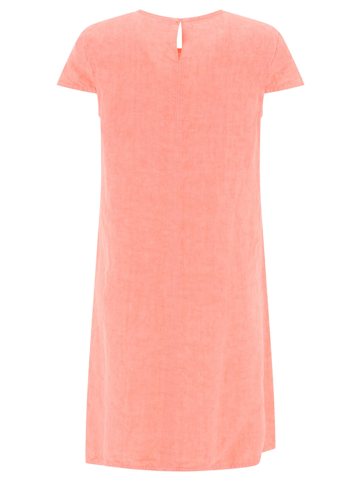 Aspesi Linen Dress With Pockets Dresses - Pink | 2fab7231e7f5762957f71deebb485ba7408762a6
