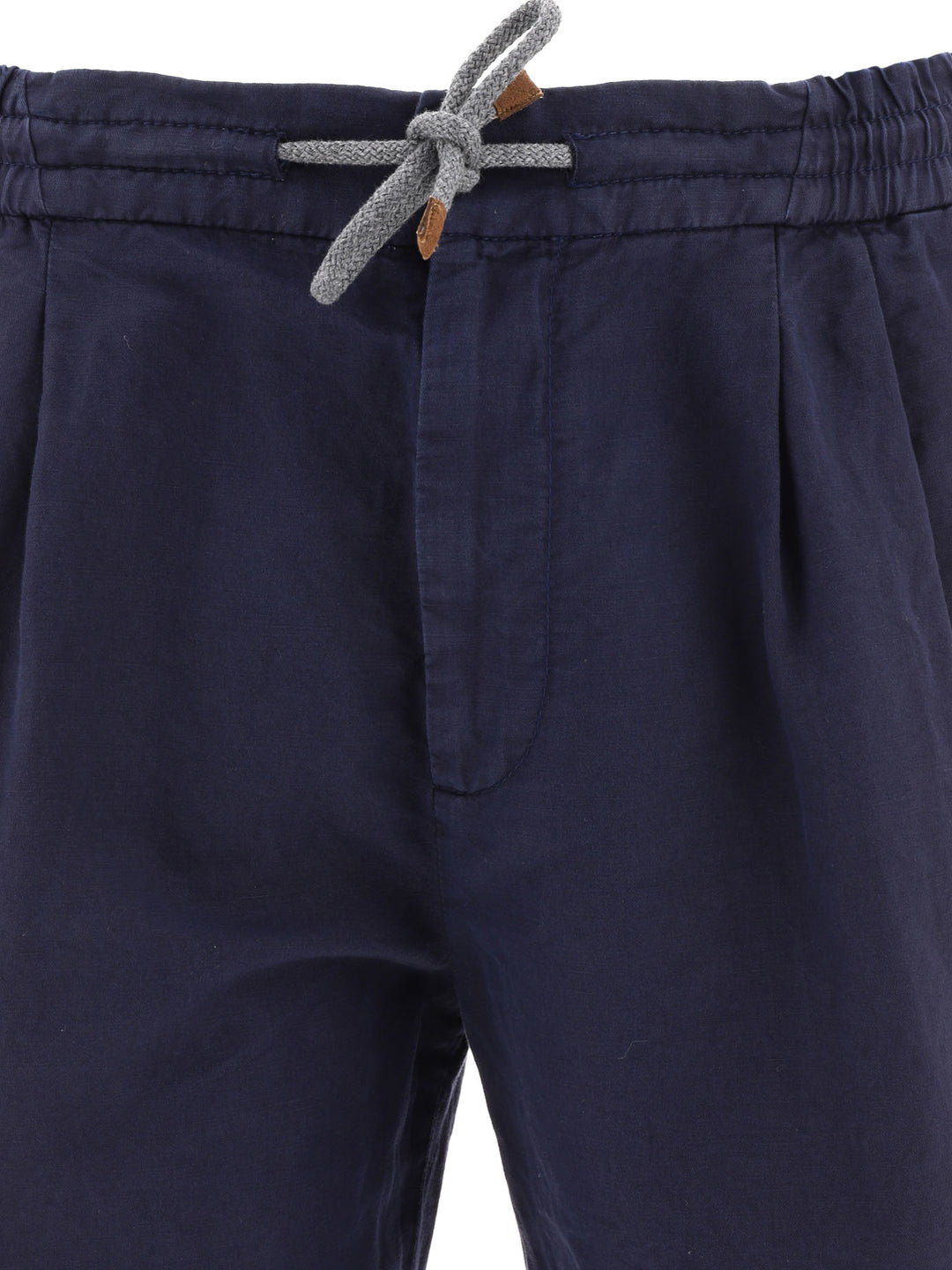 Brunello Cucinelli Bermuda  With Drawstring And Pleats Shorts - Blue | 2bb30e2a2ceeeac2843e1b9ce99f75e7018a922c