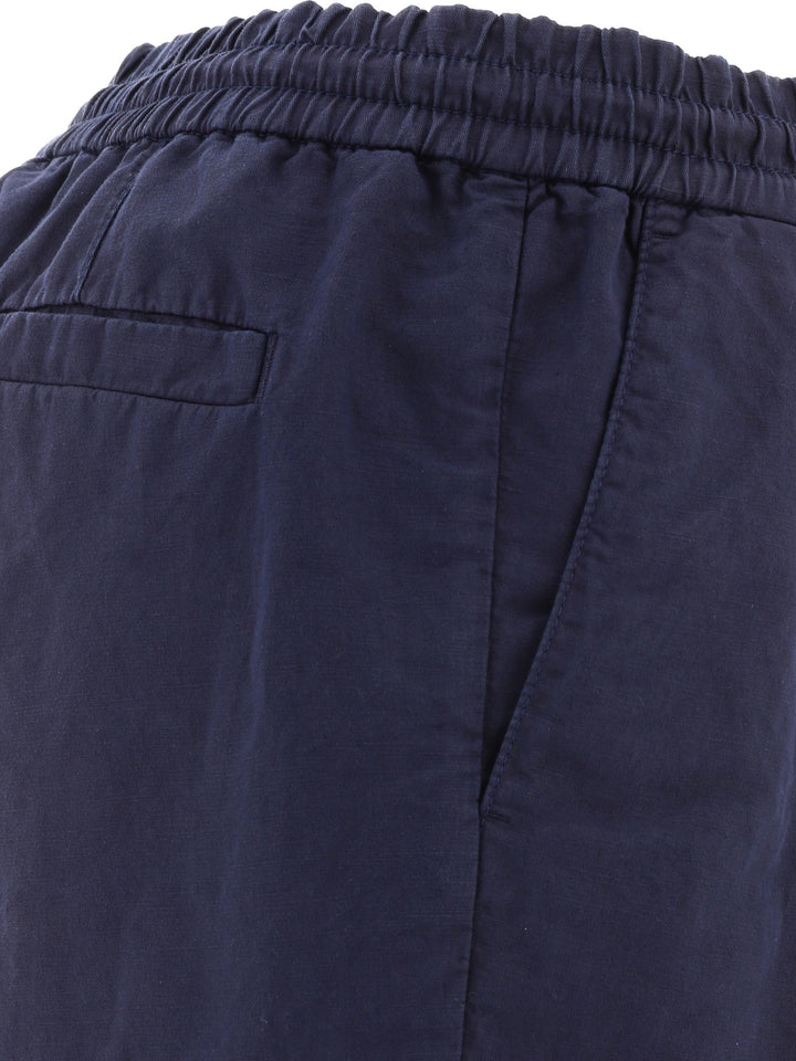 Brunello Cucinelli Bermuda  With Drawstring And Pleats Shorts - Blue | b96ce4fb51a3c12c810c4b86dff76a593bb0cd4a