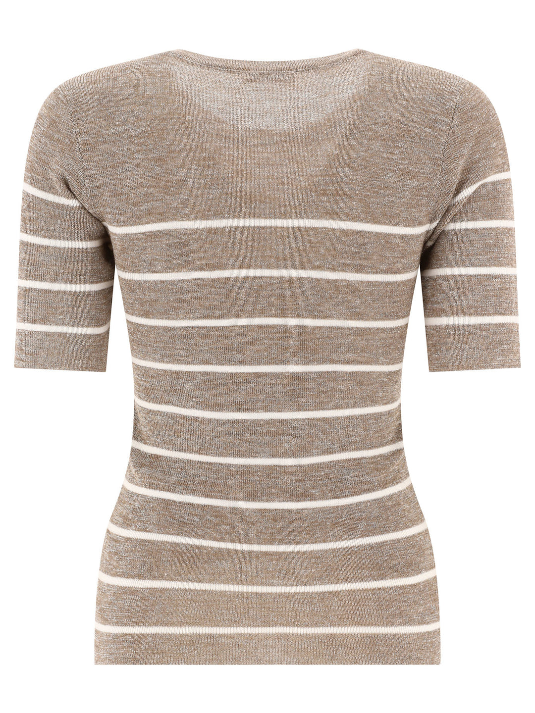 Brunello Cucinelli Striped Sweater Knitwear - Beige | c11131eef4c20cddd6fac536cff3ad17bbb814ac