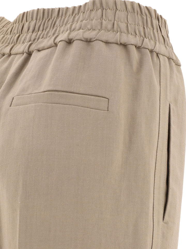 Brunello Cucinelli Baggy Pull-Up Trousers - Beige | 99e6da6a5bfe89cf16383c8193518d570ab716d0