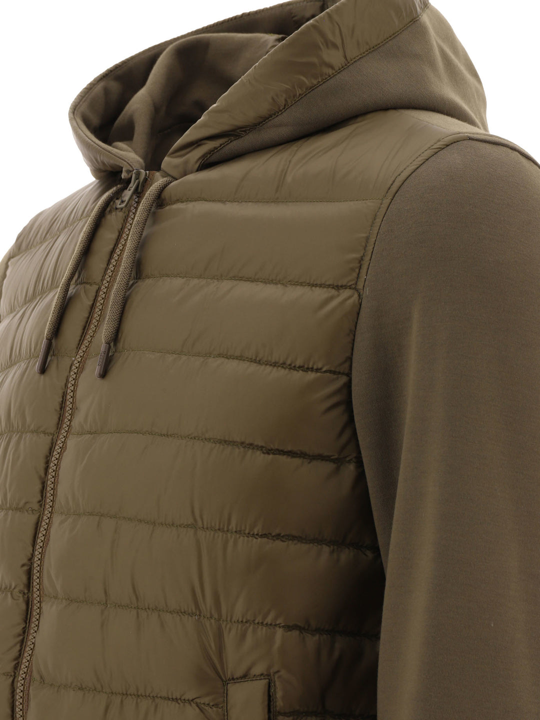 Herno Nylon And Fleece Bomber Jacket Jackets and Coats - Green | ea781c669ac350313b922c474ed496f12e435b5d