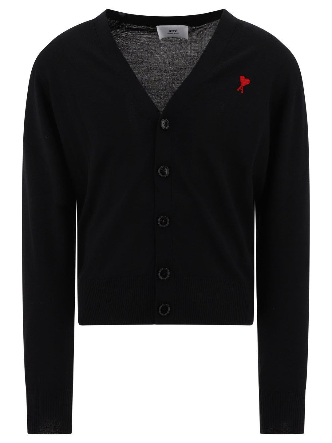 Ami Paris Ami De Coeur Knitwear - Black | df2058f249e6a63b095568b9843c5137cd089657