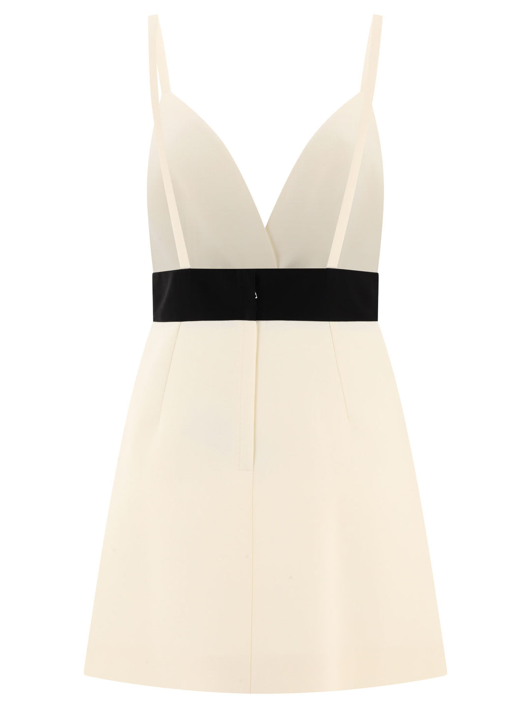 Dolce & Gabbana Woolen Dress With Satin Belt And Straps Dresses - White | 542e2a2a2a112b9d4605f6e6cf5ae5bb67006072