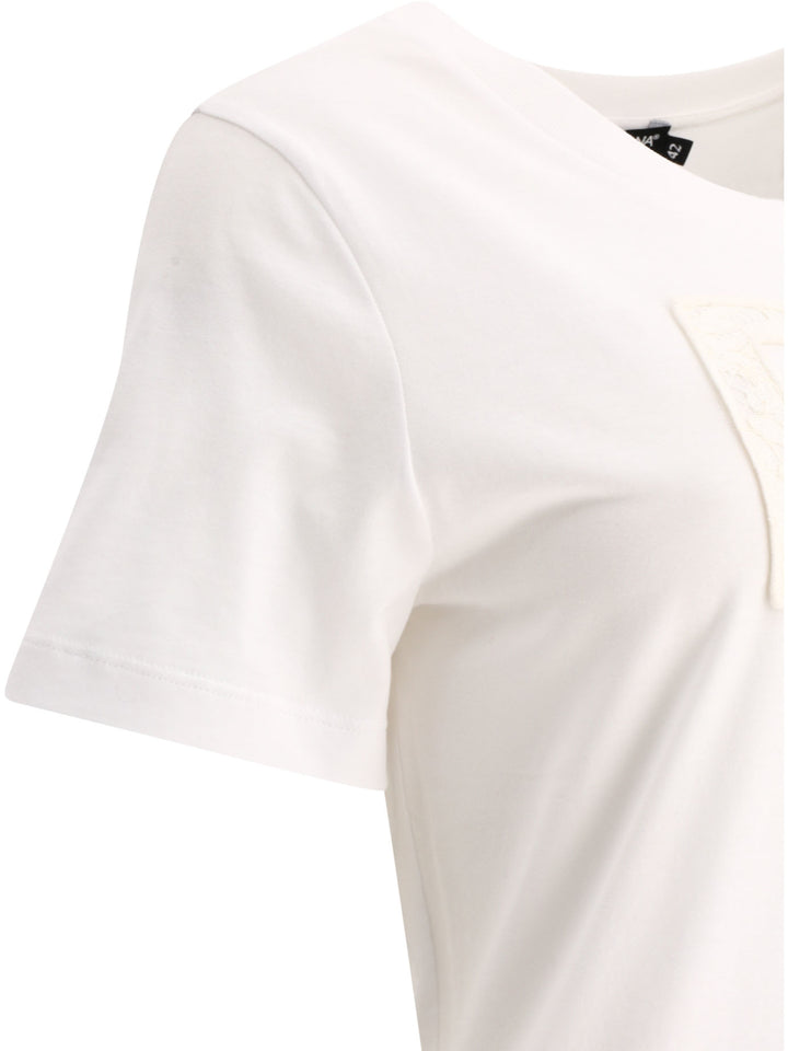 Dolce & Gabbana T-Shirt With Logo Patch T-shirts - White | 2a481af11f16442cc52b748325034c9a785b4c9c