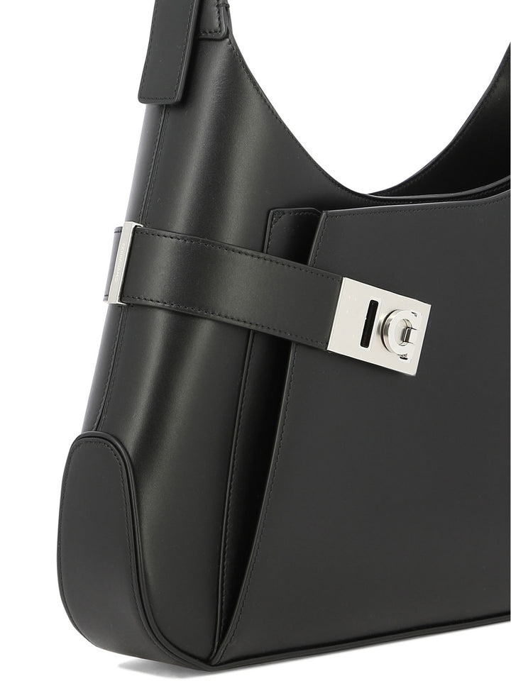 Ferragamo Hobo Shoulder Bags - Black | ab36acfa3dd6e73eb12796f355f485e2a3f1e404