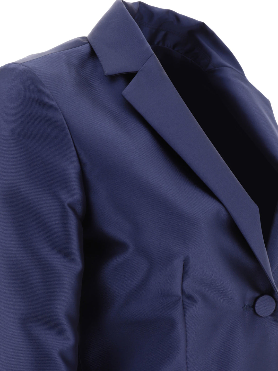 F.It Satin Single-Breasted Blazer Jackets and Coats - Blue | ff5ac0de9efa4ff7b15cee6b0a612abc8cec1d98
