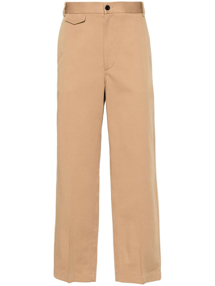 Gucci Pantaloni In Cotone Con Dettaglio Web Trousers - Beige | 90888d93c77069ed36b3add2f2d4cd7531fc7fb4