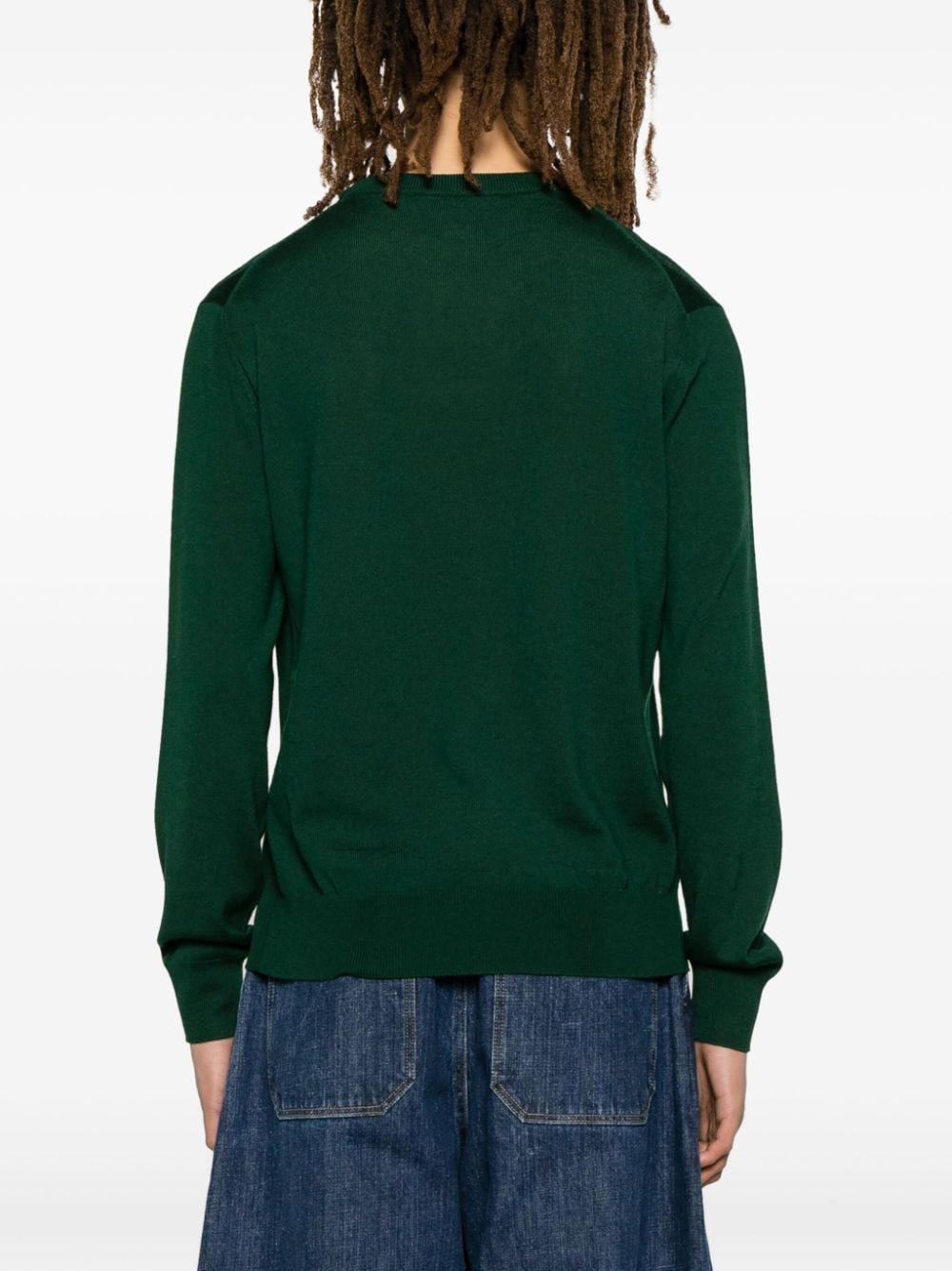 Gucci Maglione Con Logo Ricamato Sul Fianco Knitwear - Green | efd02b99ad7ad86386c73c91a946007367d5e365