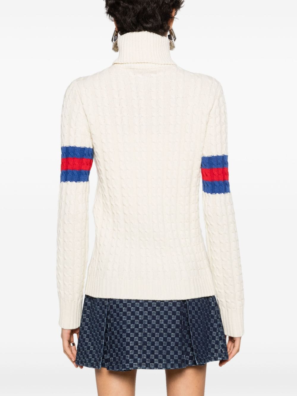 Gucci Maglione Lavorato A Maglia A Trecce Knitwear - White | a1cb93057b637c3899613b9367ac894f0356c0e9