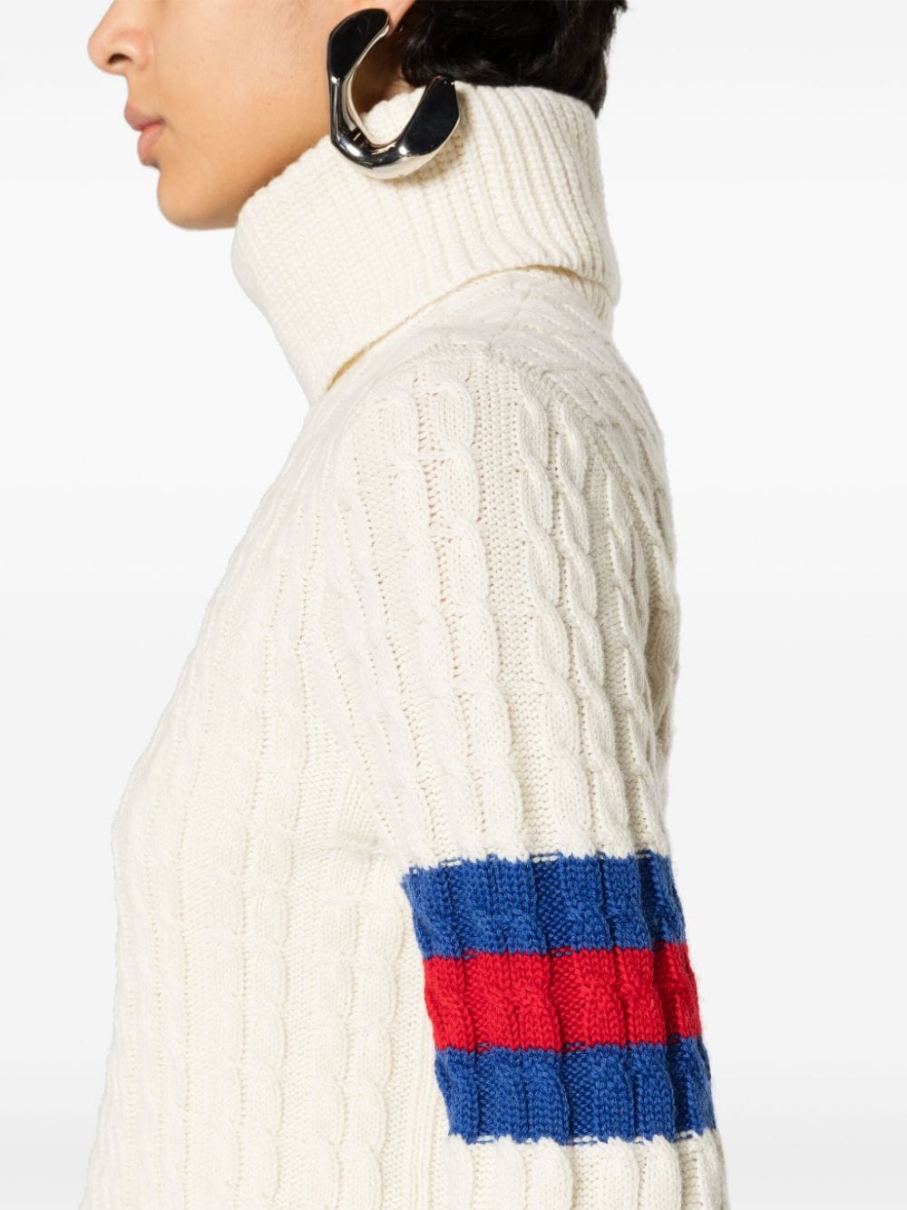 Gucci Maglione Lavorato A Maglia A Trecce Knitwear - White | 292e1f92473ad7a3f609ca92a9f428b8f7801f8e