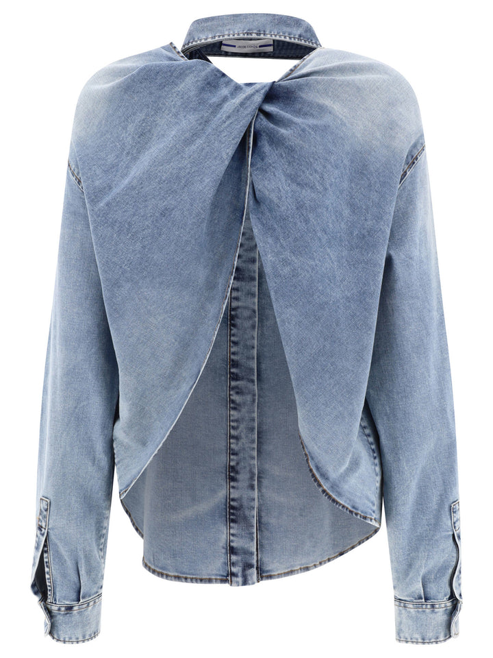 Jacob CohëN Shirt With Cut-Out Shirts - Light blue | 4a5934cba5de467cc1910b6807132a85e8983766