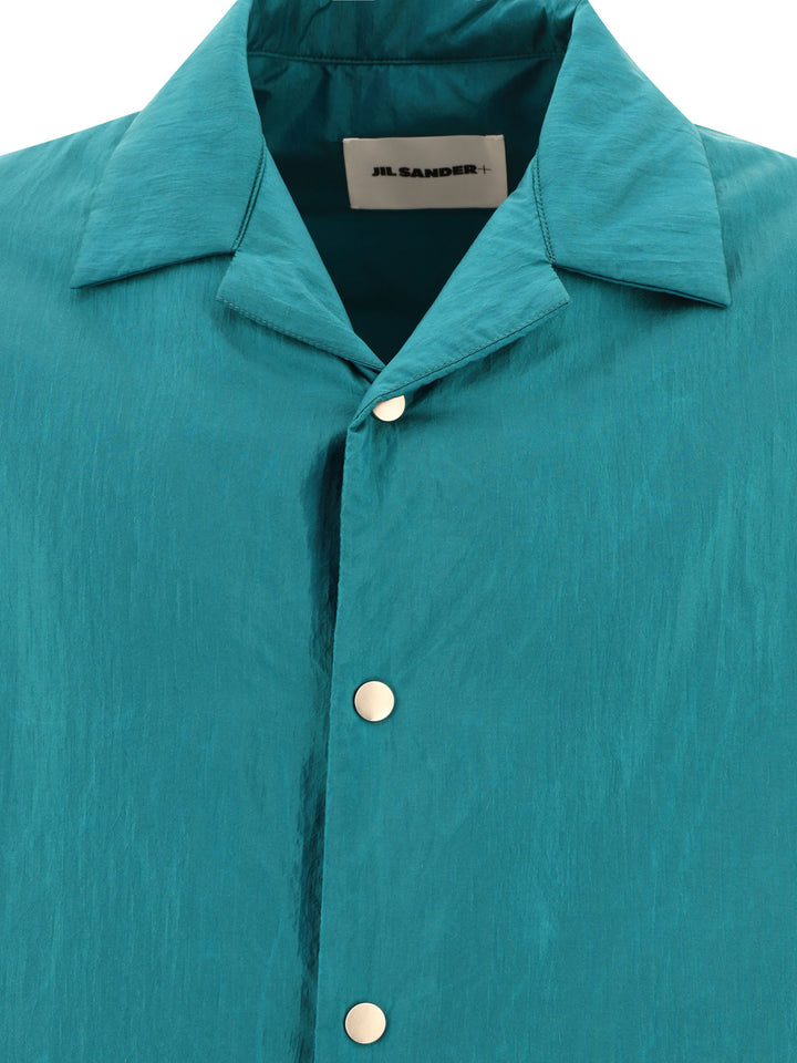 Jil Sander Nylon Overshirt Jackets and Coats - Green | 4cb7ef88eedd32876ee97078fcfa952a6ebc276f