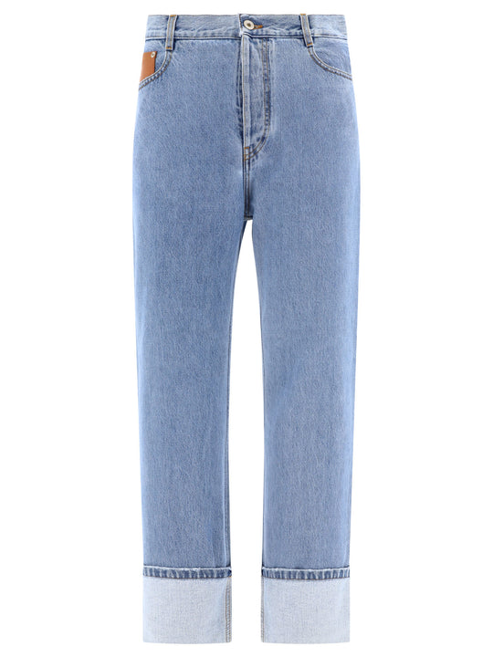 Fisherman Turn-Up Jeans Light Blue