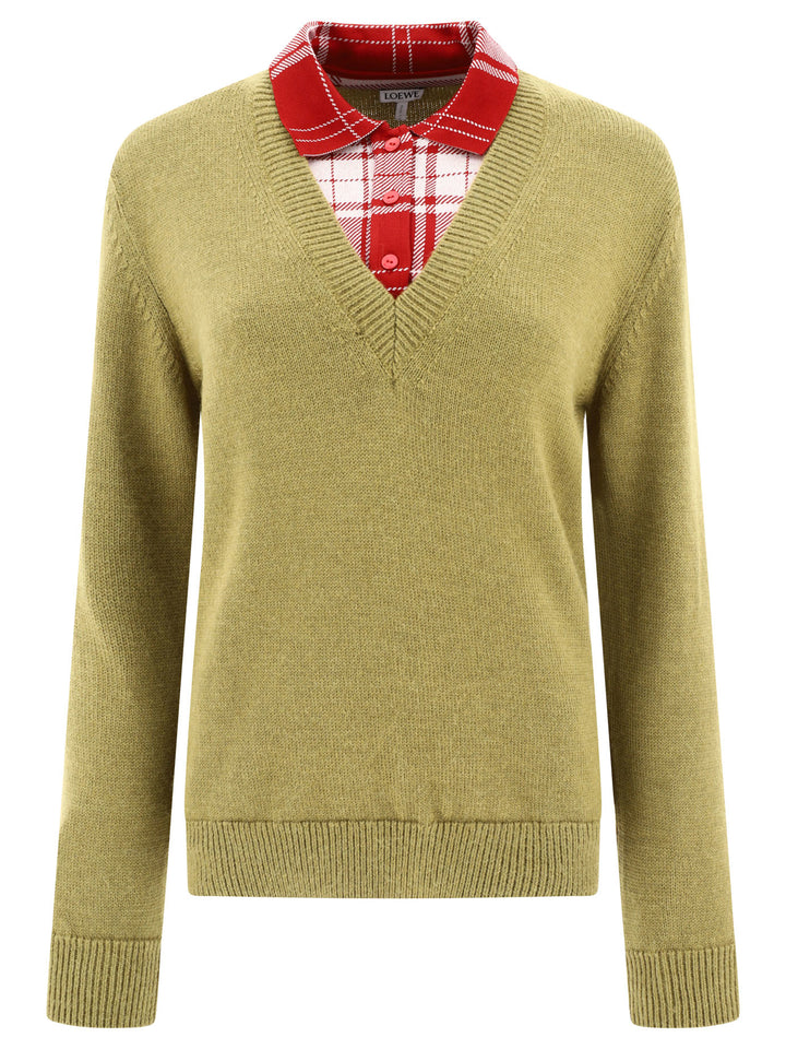Loewe Trompe L Knitwear - Green | 64d0081f2e21461110b000f1546f7eda3c72cfcd