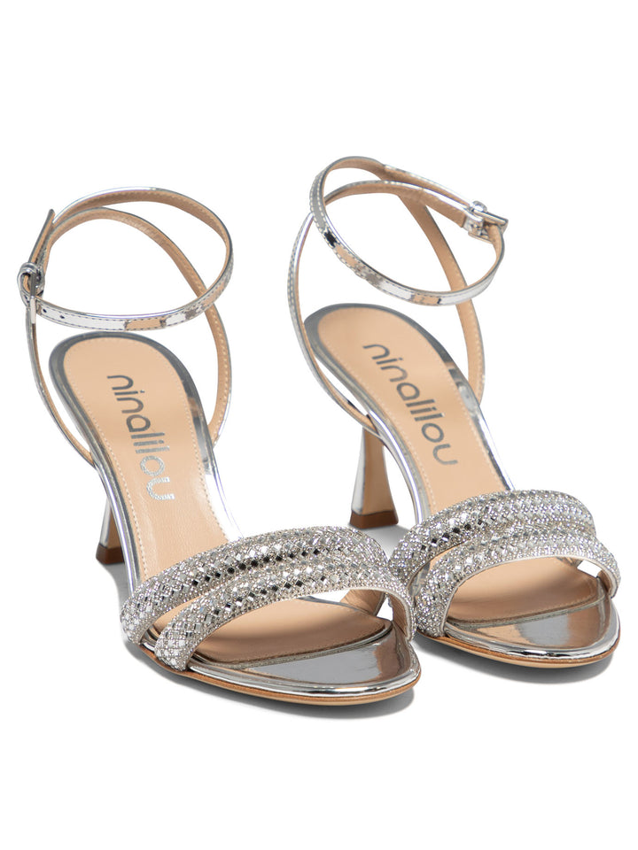 Ninalilou Mya 705 Sandals - Silver | caf522d0ad15ea627c305026e493b01b4822b9ec