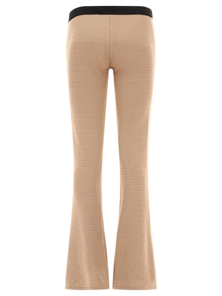 Palm Angels Logo Tape Trousers - Beige | d3e7b8b9b9e12d470021d12a8941d62877713bb2