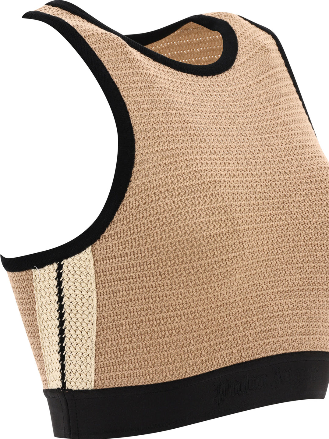 Palm Angels Logo Tape Tops - Beige | 743f0b48137d70c3d4a6a8d4440ad99bb47c237c