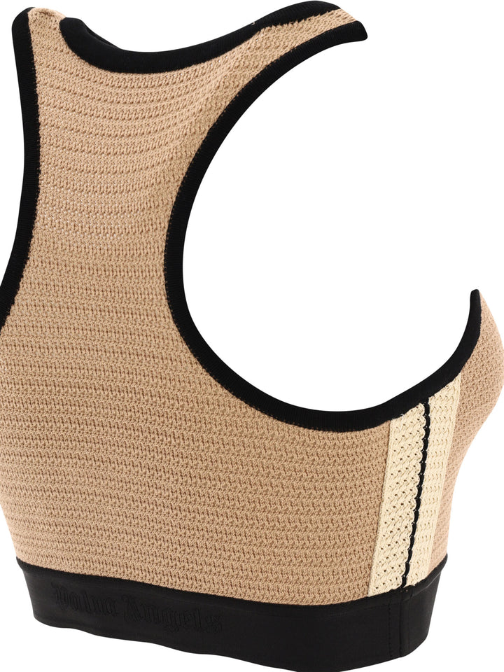 Palm Angels Logo Tape Tops - Beige | d662e0eb7b1b645ded9ed933ee1597205a341b94