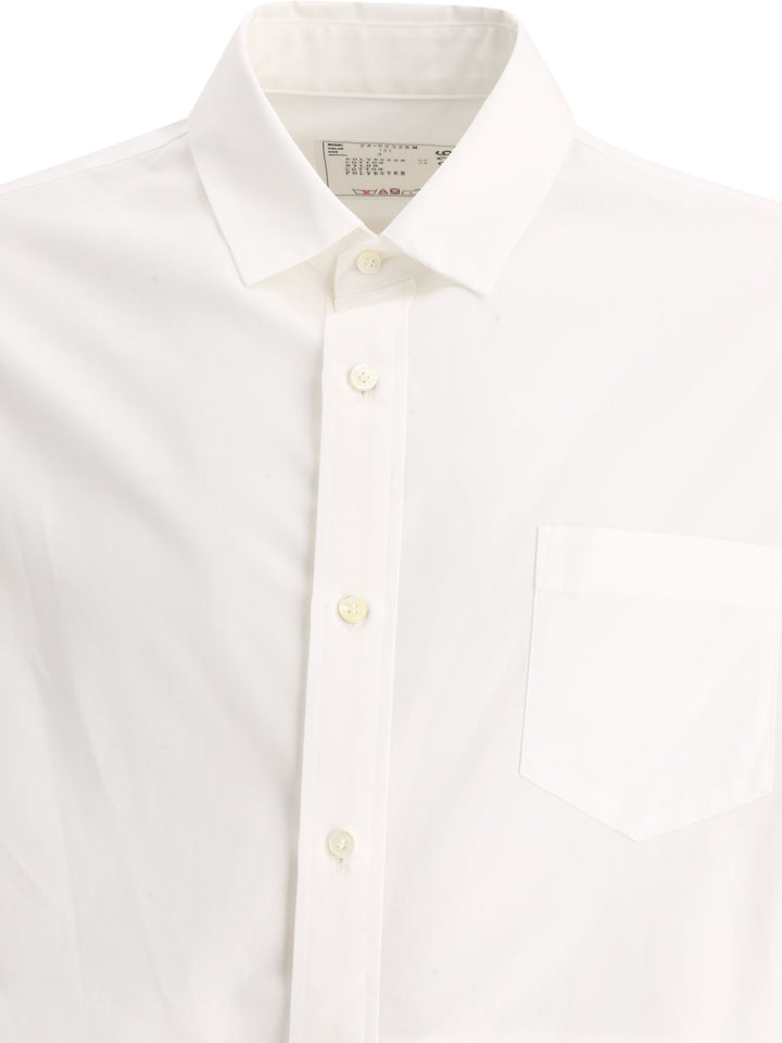 Sacai Poplin Shirt Shirts - White | af9d8ee8adb28565293f0dc9b2e419b33460a92b