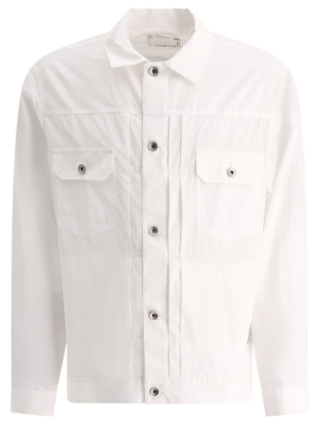Sacai Thomas Mason Shirts - White | 569a30a54e845f3f8a3de2631e1fac773c1cd0fb