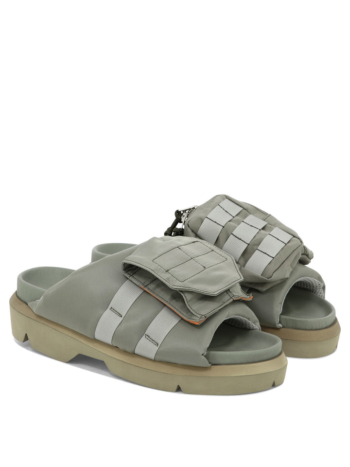 Sacai Pocket Sandals - Green | 843d50ef04bea11cb3a91e0bf2a5174e16ef6805
