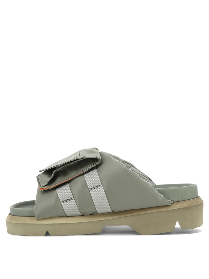 Sacai Pocket Sandals - Green | b28d186e9c48a3d71adaa17103371984af430f26