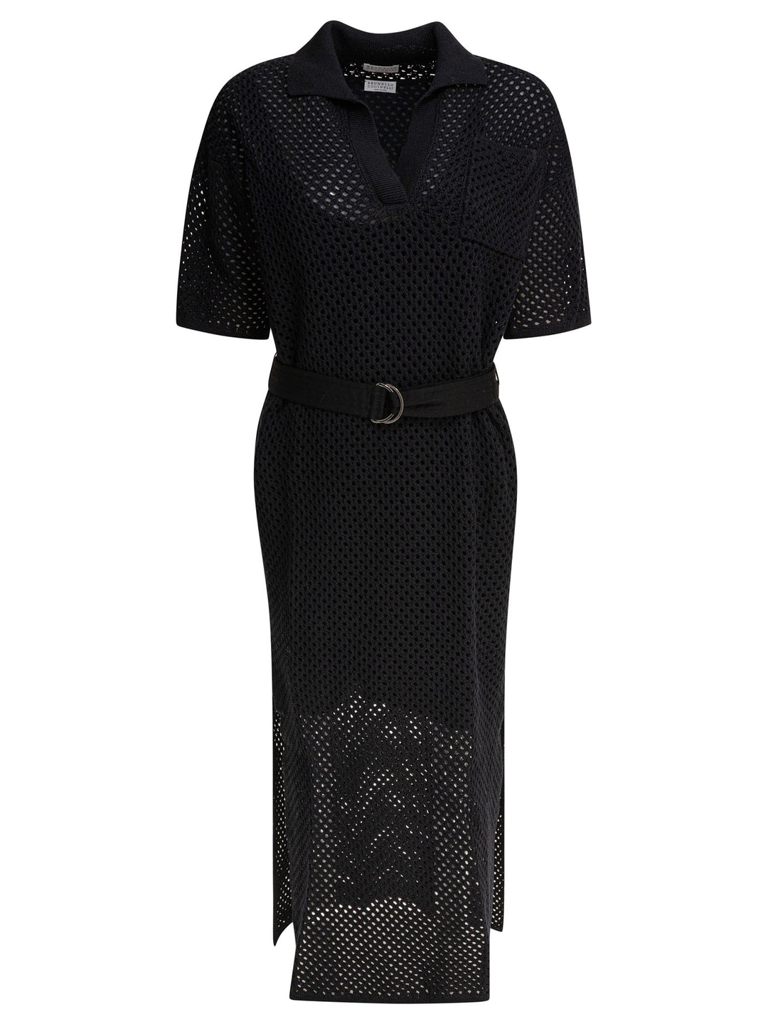Brunello Cucinelli Abito All'uncinetto Con Cintura Dresses - Black | ebc5f4acedc5d6901cc5fbdd5380f2581c05bcea