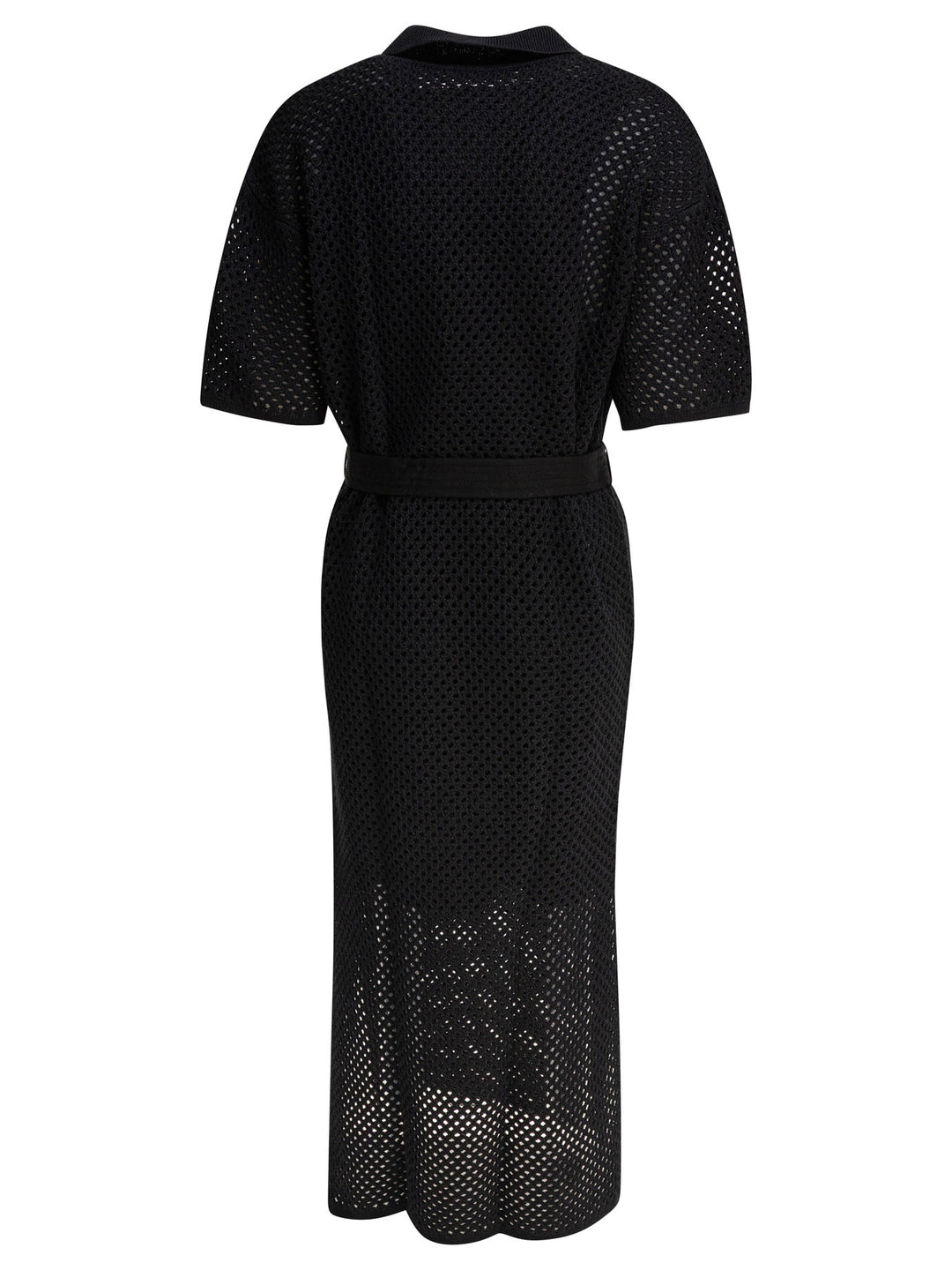 Brunello Cucinelli Abito All'uncinetto Con Cintura Dresses - Black | a1f8952e304269140da6e1518a0116d138a77b5f