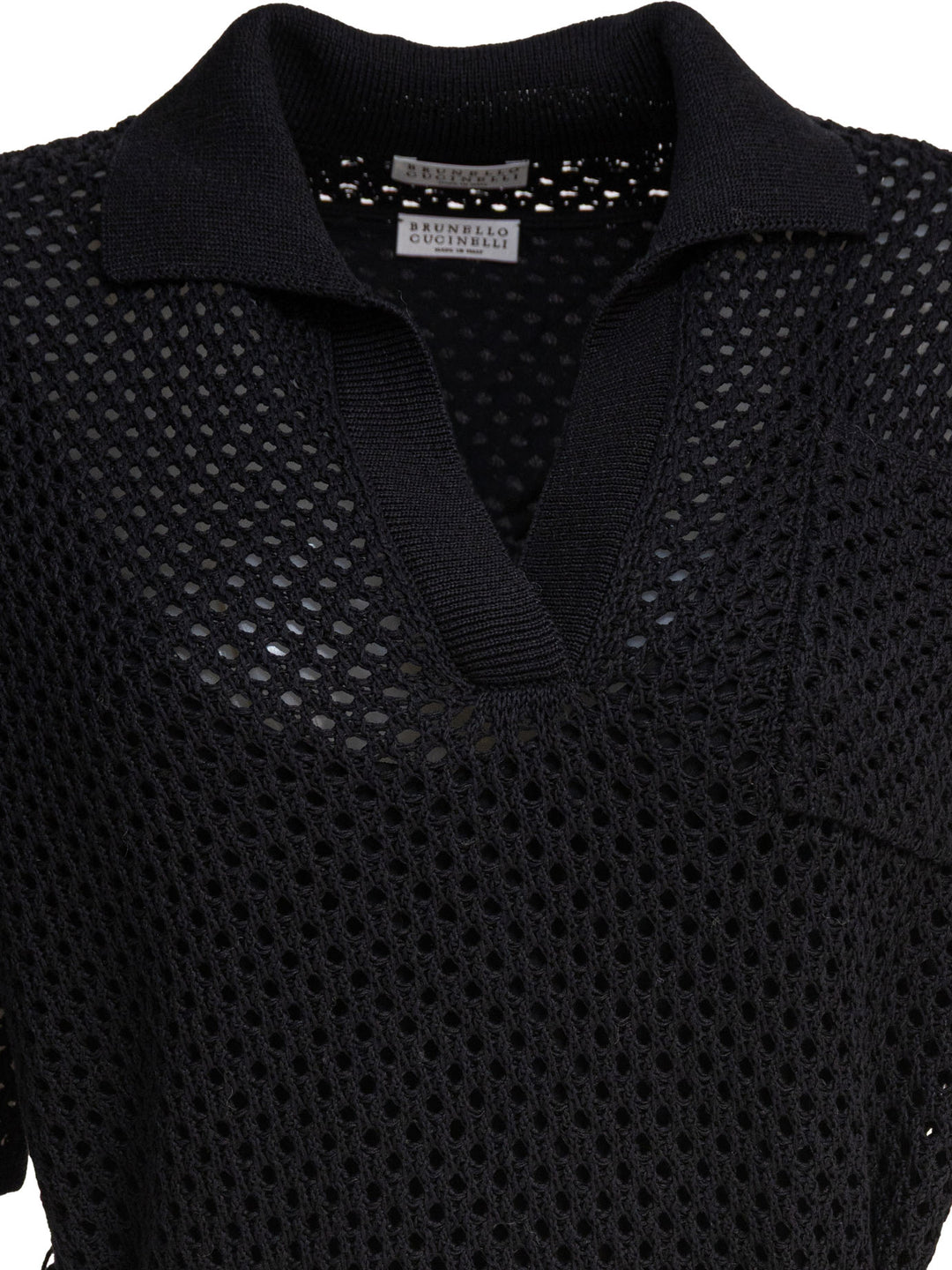 Brunello Cucinelli Abito All'uncinetto Con Cintura Dresses - Black | 77222050b17eef5a949de0b61eaaafa34d521552