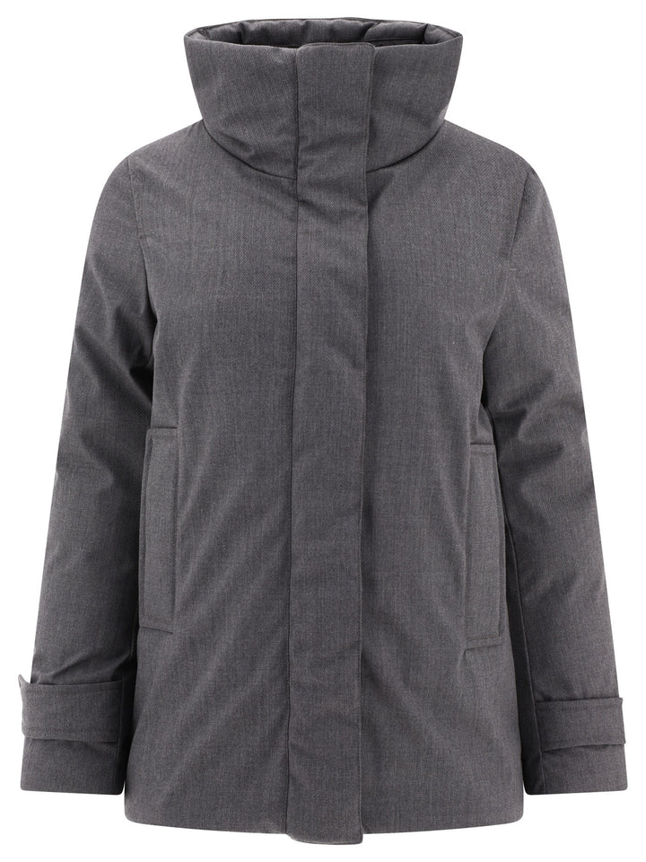 Aspesi Giacca Con Collo Alto Jackets and Coats - Grey | 90503765e6ee22dfc0ba4e14b5c3c09027a10b6d