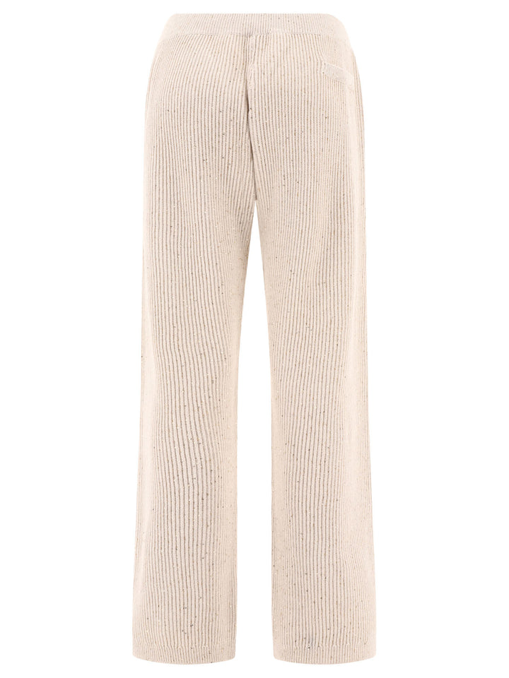 Brunello Cucinelli Pantaloni A Coste Impreziositi Da Paillettes Trousers - Beige | 4980c9944331c68e6d745b17712832bee68fa7b3