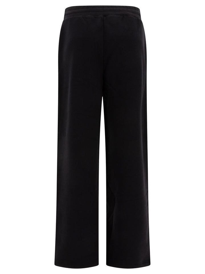 Gucci Pantaloni In Jersey Di Cotone Con Ricamo Trousers - Black | 6b35fb66d25ef6667c87f9bf7752ed1cf1ff7049