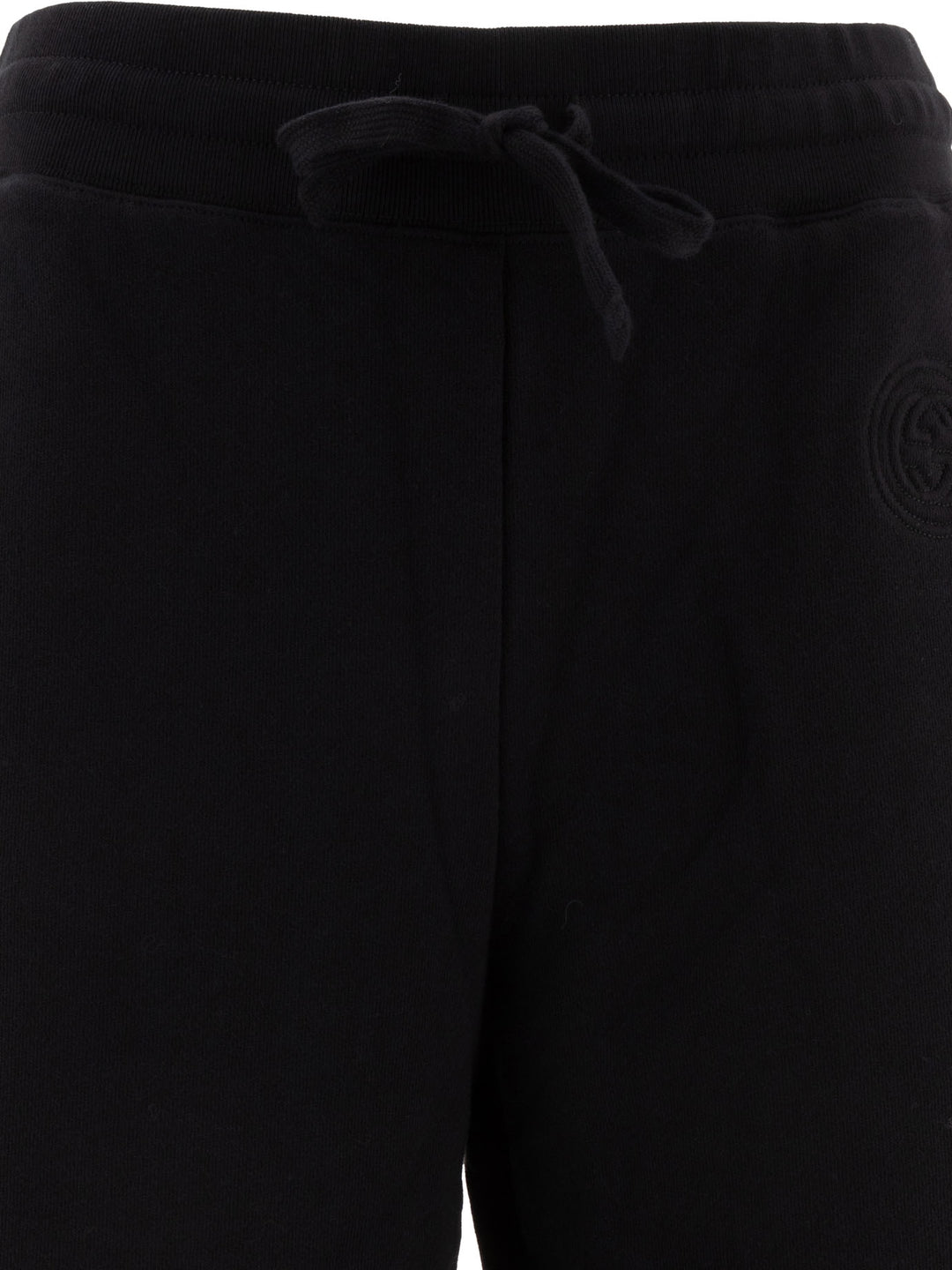 Gucci Pantaloni In Jersey Di Cotone Con Ricamo Trousers - Black | fb80f724d2254c39f5da74b280541b39e2410836