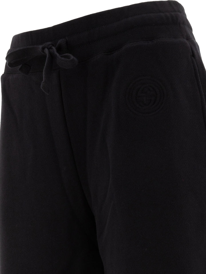 Gucci Pantaloni In Jersey Di Cotone Con Ricamo Trousers - Black | e293397e03a9c5fc52ea95d8b79b69aaa564e4d4