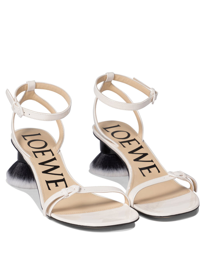 Loewe Petal Brush Sandals - White | 4d3a4abdb2786363d8f6755796fed674ed225617