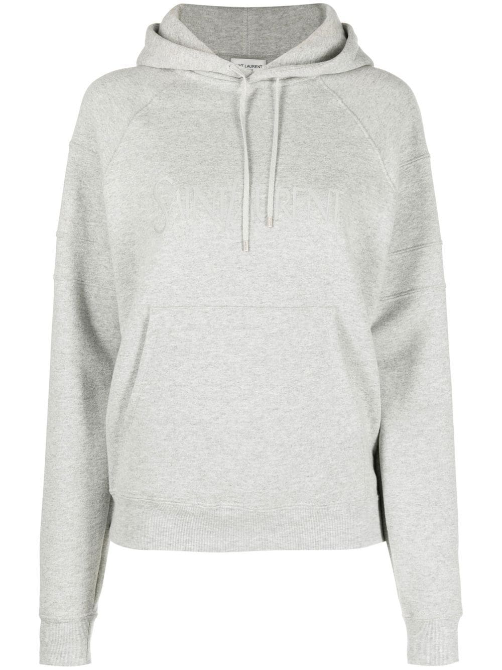 Saint Laurent Felpa In Cotone Con Logo Ricamato Sweatshirts - Grey | 1fa25627c7f4d2b5f500d0f2ea8838f2b48ea285
